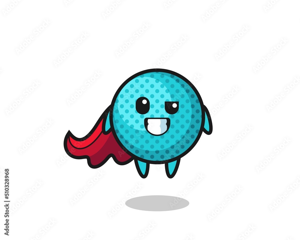 the cute spiky ball character as a flying superhero the cute spiky ball character as a flying superhero
