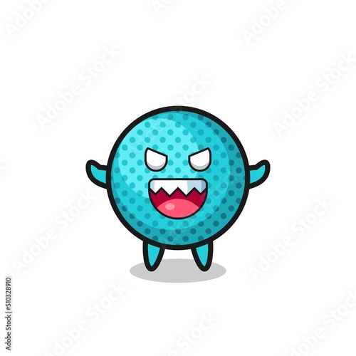illustration of evil spiky ball mascot character