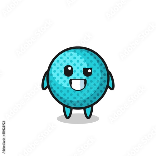 cute spiky ball mascot with an optimistic face