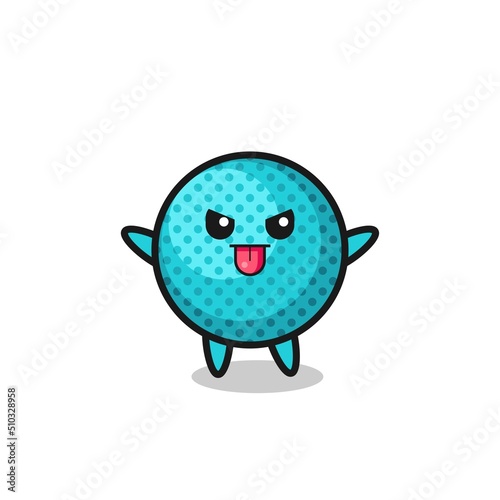 naughty spiky ball character in mocking pose
