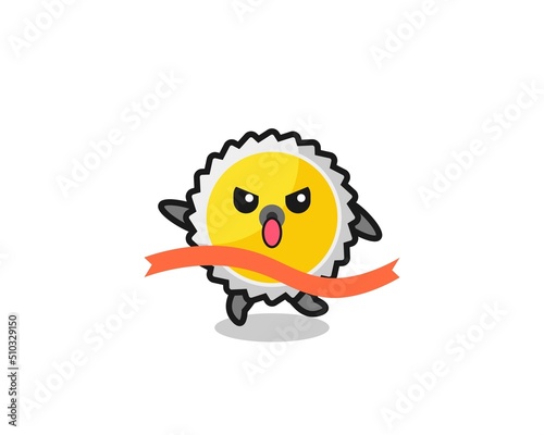 cute saw blade illustration is reaching the finish