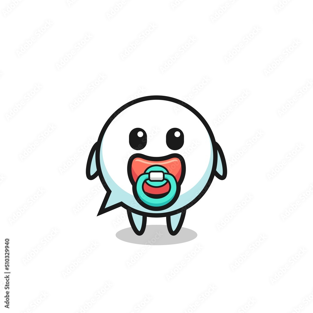 baby speech bubble cartoon character with pacifier baby speech bubble cartoon character with pacifier