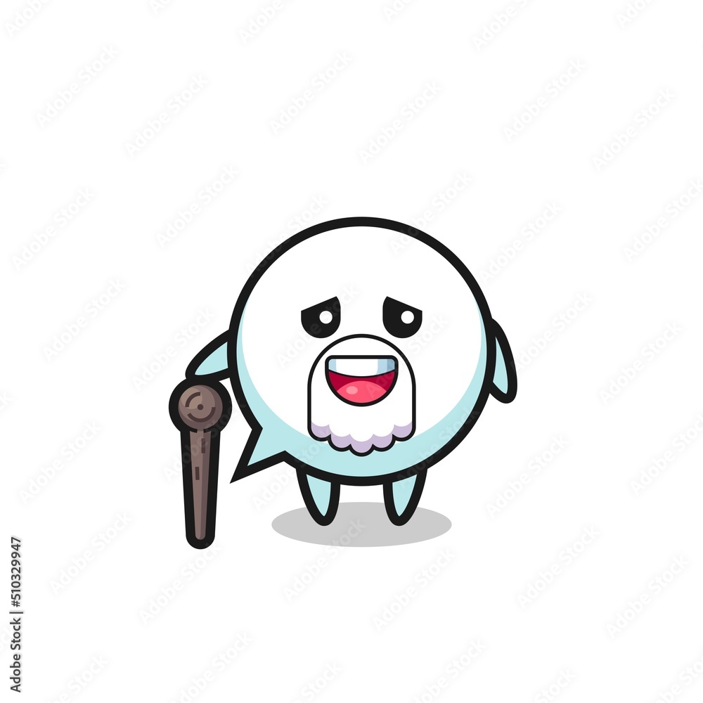 cute speech bubble grandpa is holding a stick cute speech bubble grandpa is holding a stick