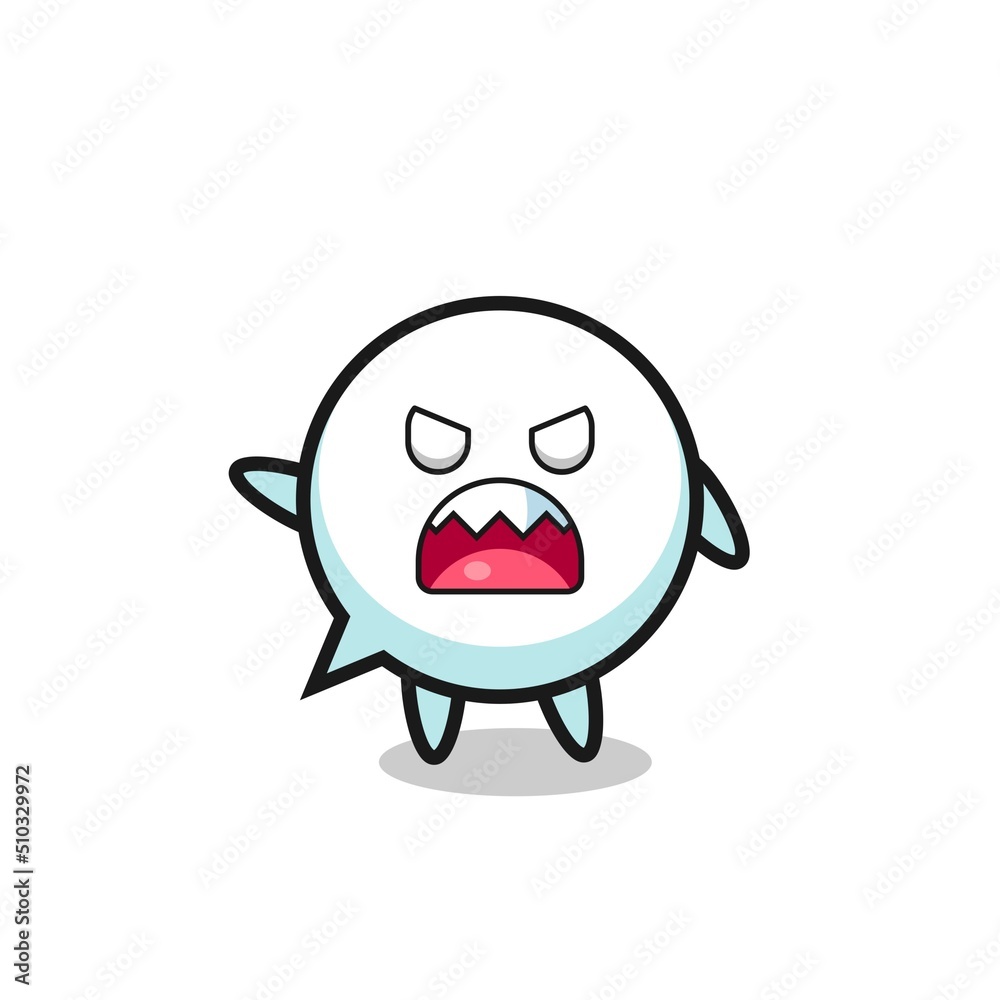 cute speech bubble cartoon in a very angry pose cute speech bubble cartoon in a very angry pose