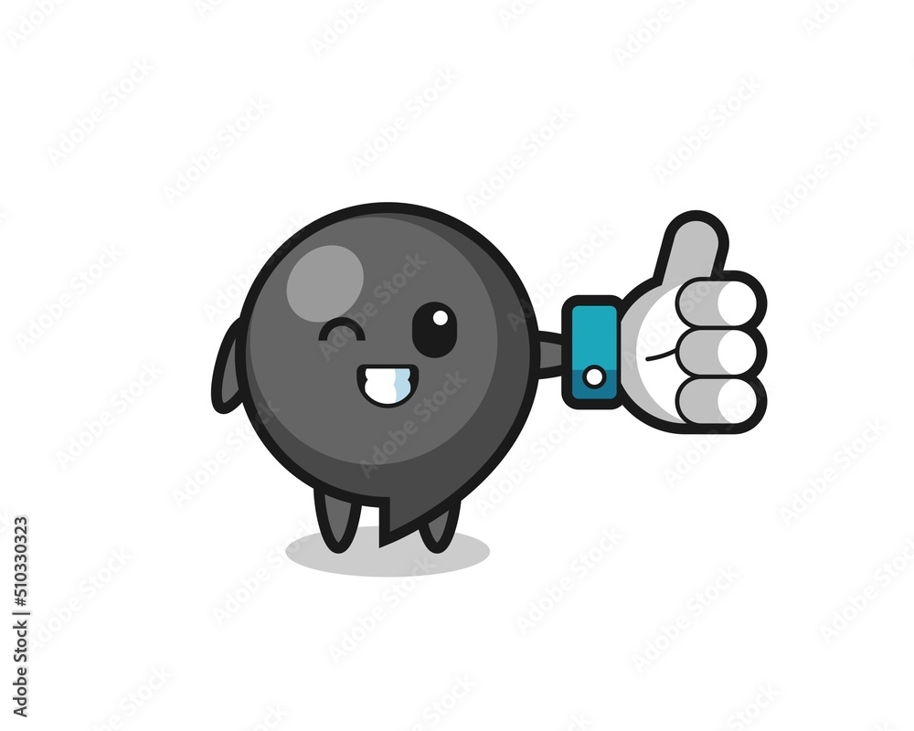 cute comma symbol with social media thumbs up symbol cute comma symbol with social media thumbs up symbol