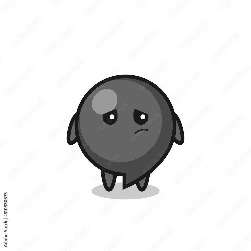 the lazy gesture of comma symbol cartoon character