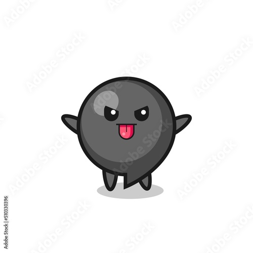 naughty comma symbol character in mocking pose