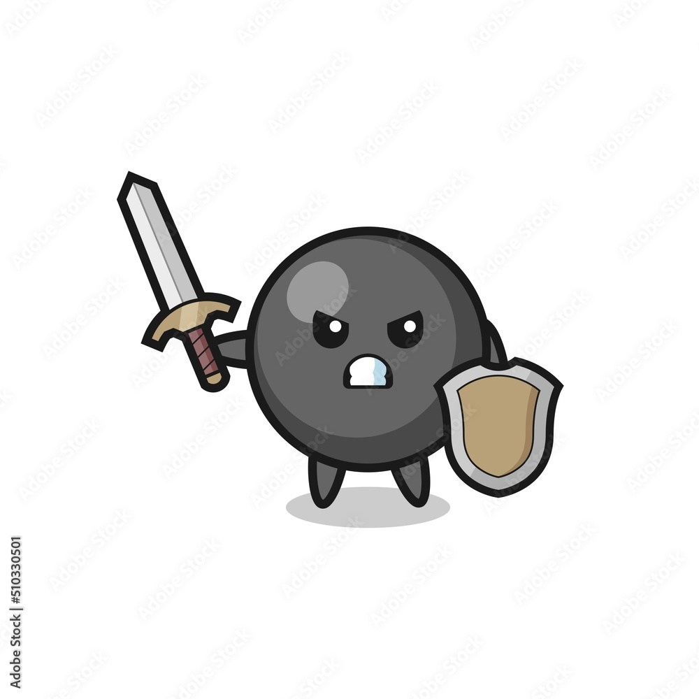 cute dot symbol soldier fighting with sword and shield cute dot symbol soldier fighting with sword and shield