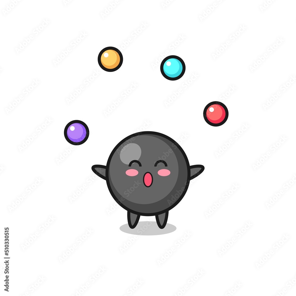 the dot symbol circus cartoon juggling a ball the dot symbol circus cartoon juggling a ball
