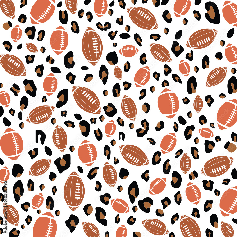 Seamless softball baseball football volleyball and basketball png, leopard seamless softball baseball football volleyball and basketball png
