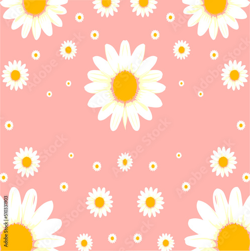 Botanical floral seamless pattern  wild meadow sunflower  isolated on white background  for the book  cover  banner  textile  wrapping. Hand-painted flowers.