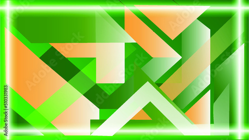 green abstract background with triangles