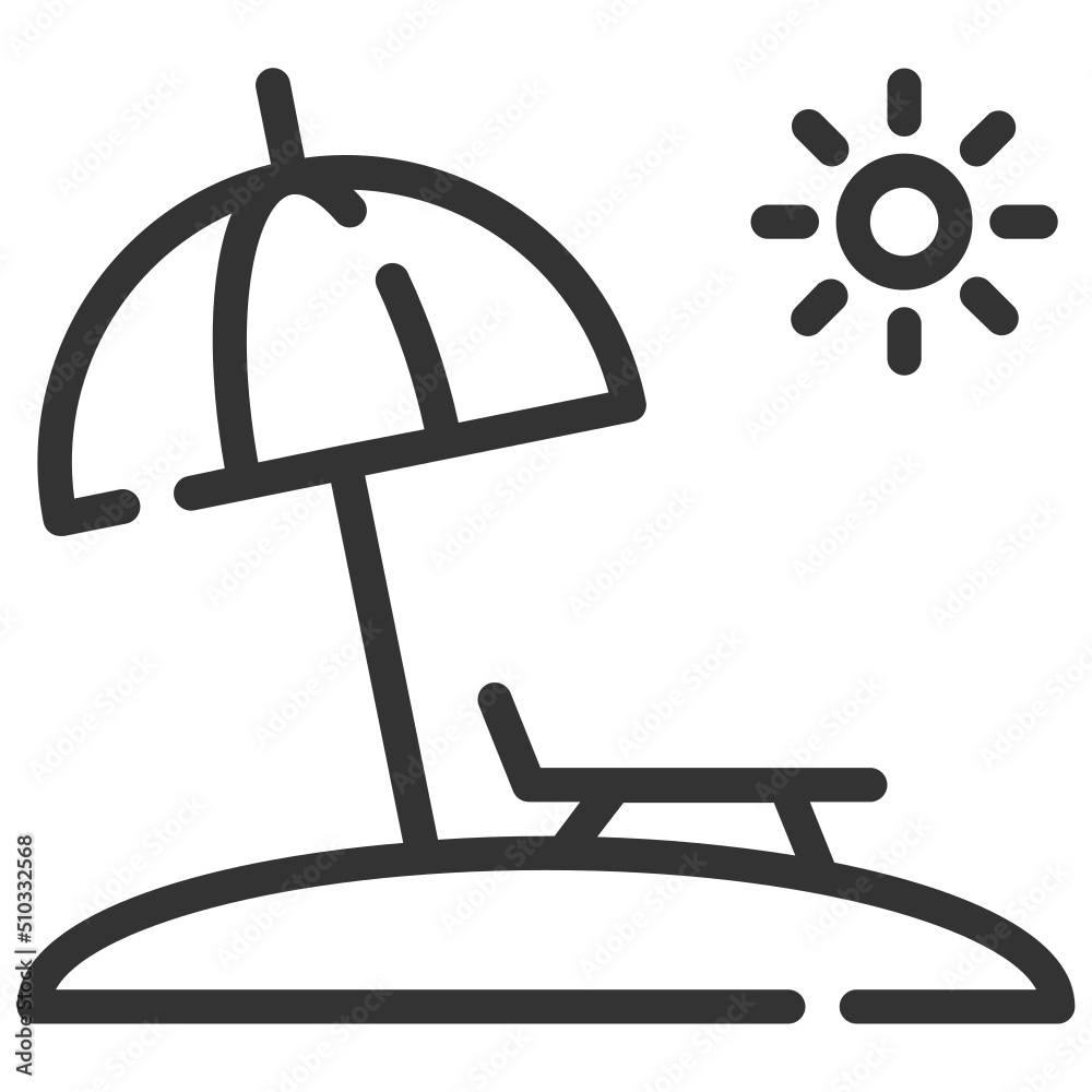 Beach outline icon Beach outline icon