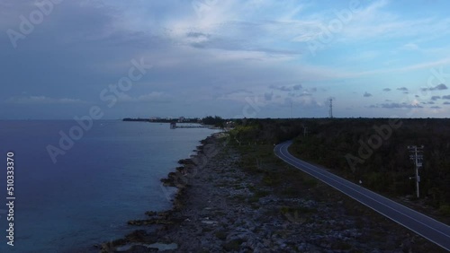 Wallpaper Mural Cozumel Mexico tropical sunset paradise shoreline sea waves ocean blue water skyline nature Torontodigital.ca