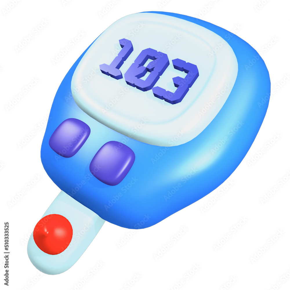 3d rendering of health and pharmacy medical objects cute icon Diabetes Test 3d rendering of health and pharmacy medical objects cute icon Diabetes Test