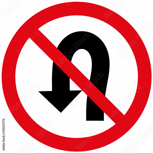vector illustration graphic icon symbol warning sign traffic no return sign