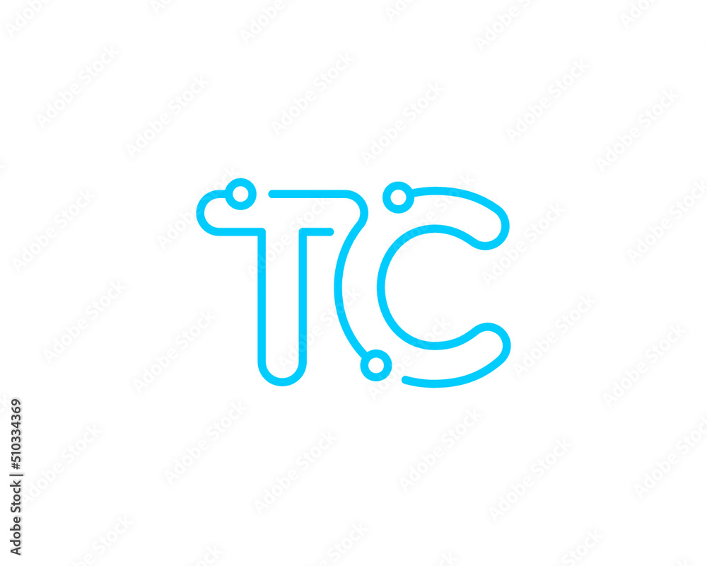 Abstract Letters TC Logo Design Template 001 Abstract Letters TC Logo Design Template 001