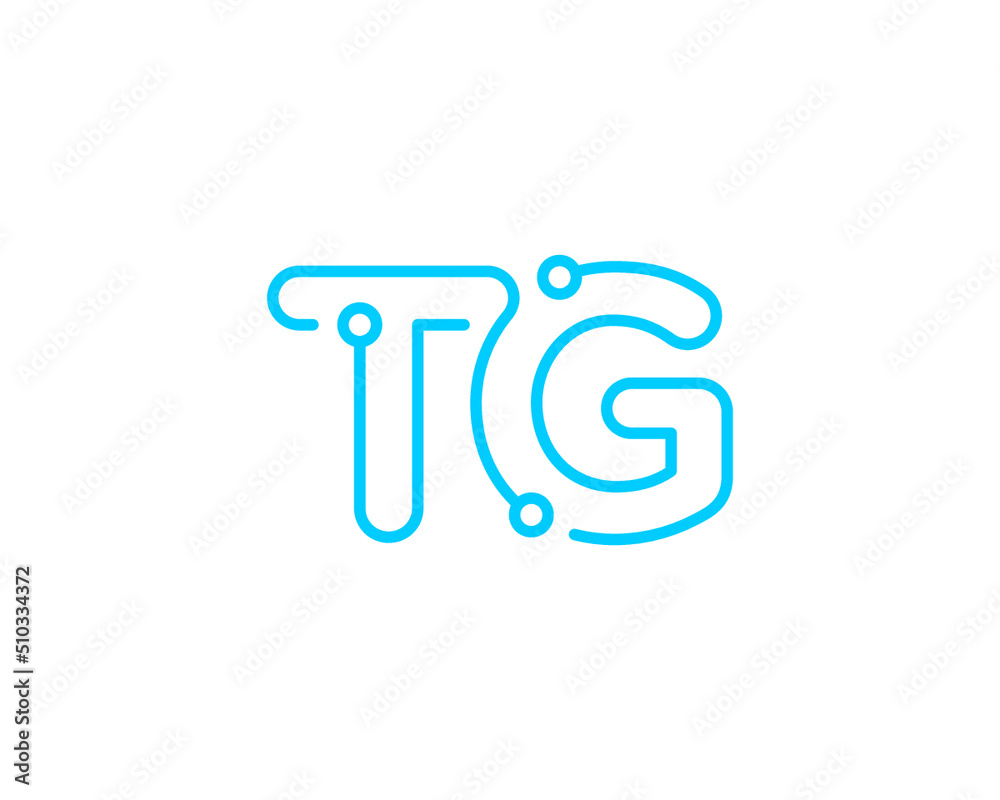 Abstract Letters TG Logo Design Template 001 Abstract Letters TG Logo Design Template 001