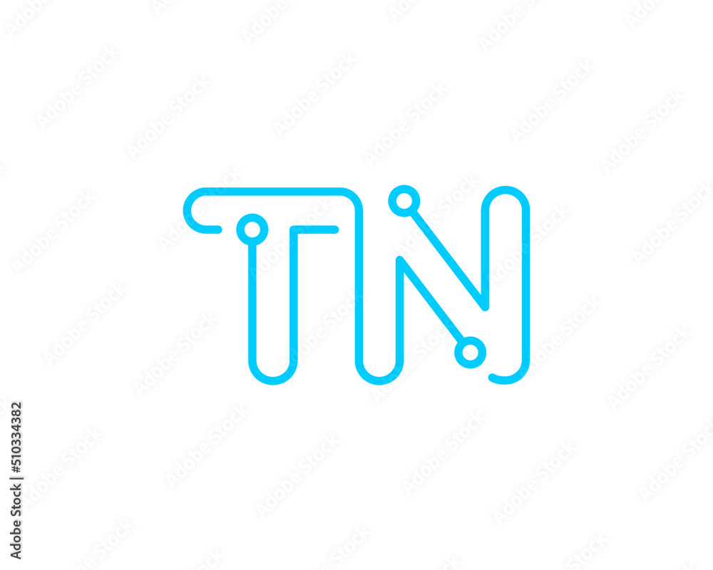 Abstract Letters TN Logo Design Template 001 Abstract Letters TN Logo Design Template 001