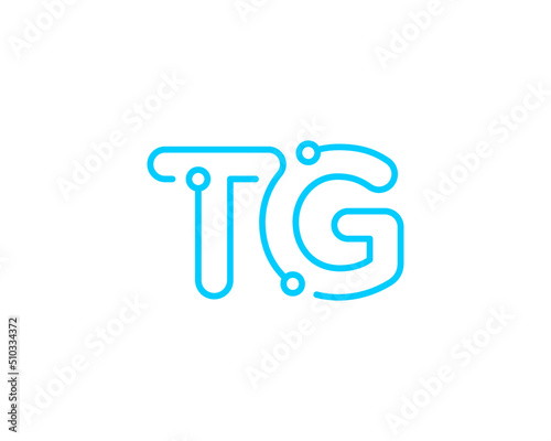 Abstract Letters TG Logo Design Template 001