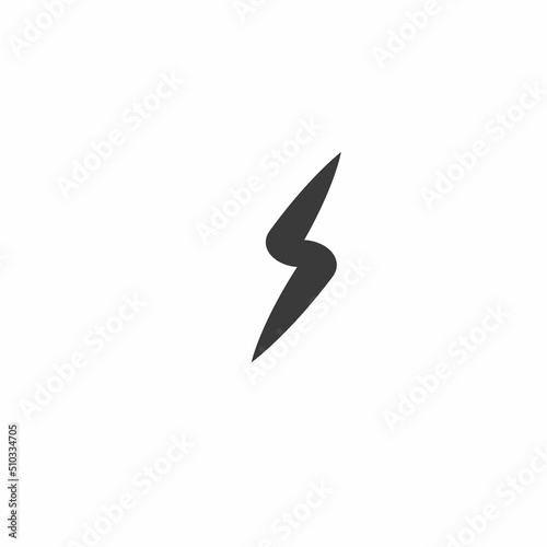 lightning  ilustration logo vector icon