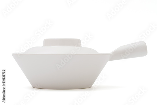 ceramic tureen isolated on white photo
