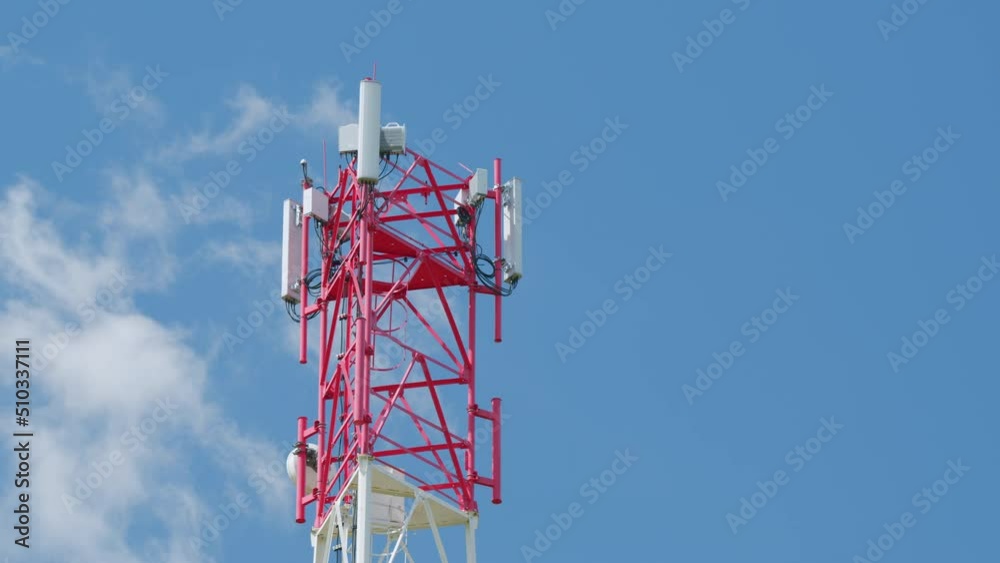 Cellular technology. Tower antennas cell phone, radio