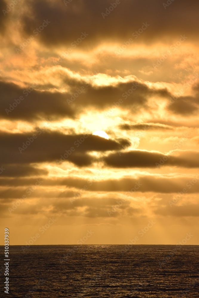 sunset over the sea