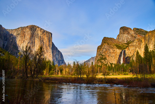 Sunset at Yosemite Valley View by river