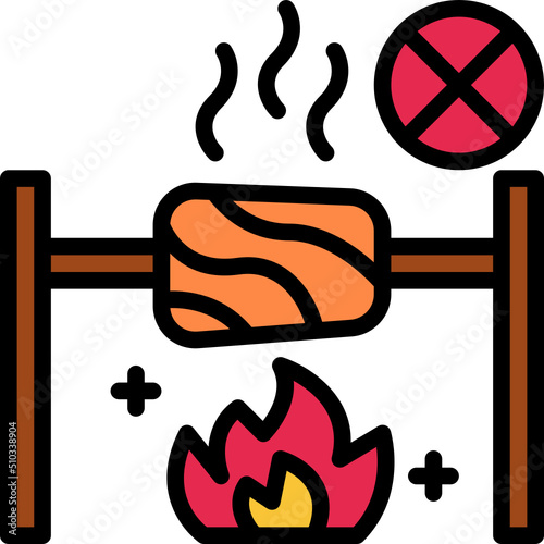 bushmeat color outline icon
