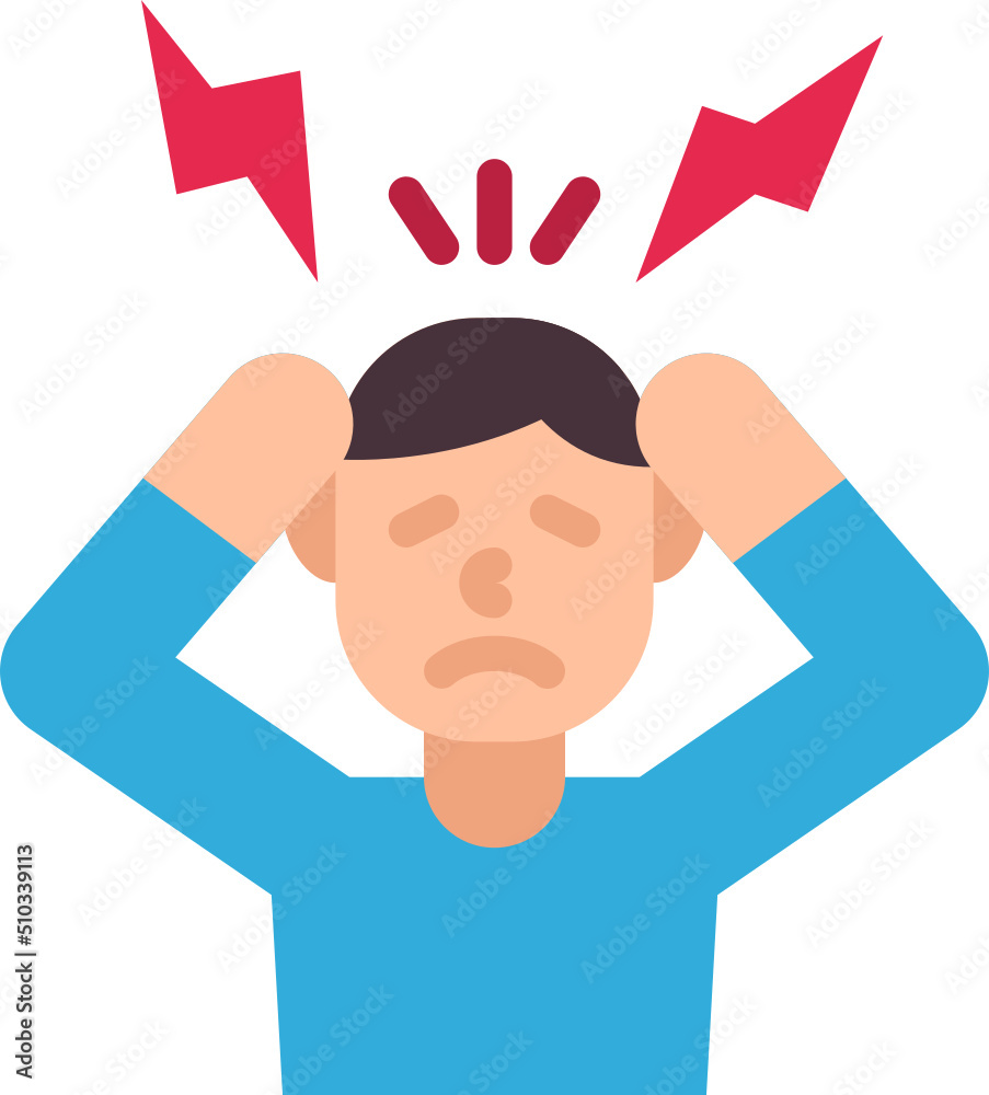 headache flat icon