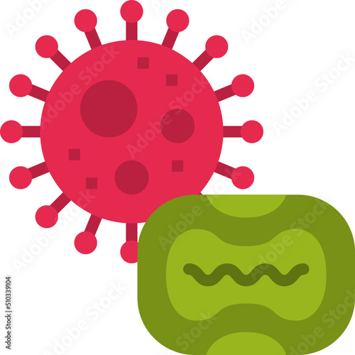 monkeypox and covid19 flat icon