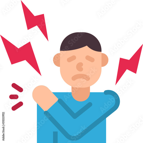 muscle pain flat icon