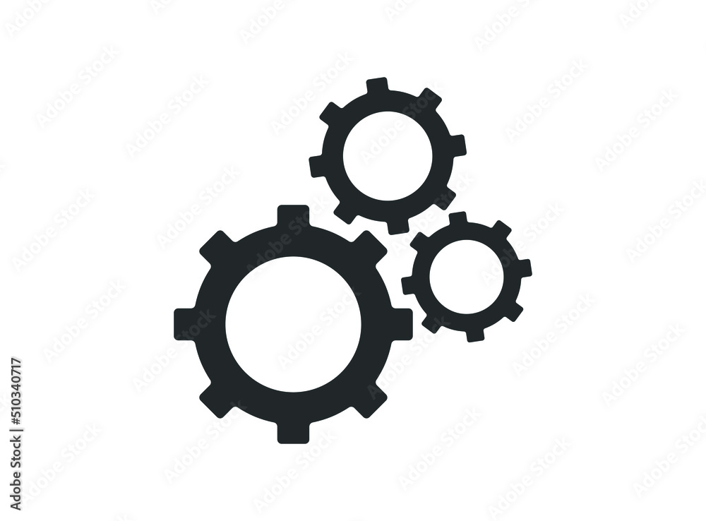 gear icon vector, flat design best vector icon