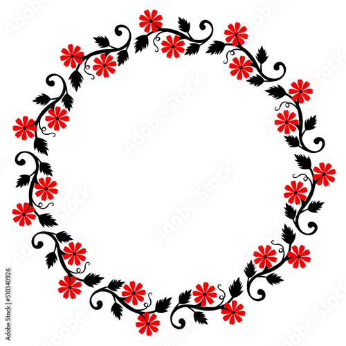 Red Flowers wreath