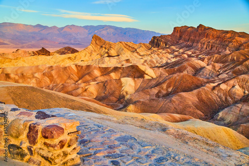 Path leading to sunrise view of Zabriskie Point in Death Valley photo