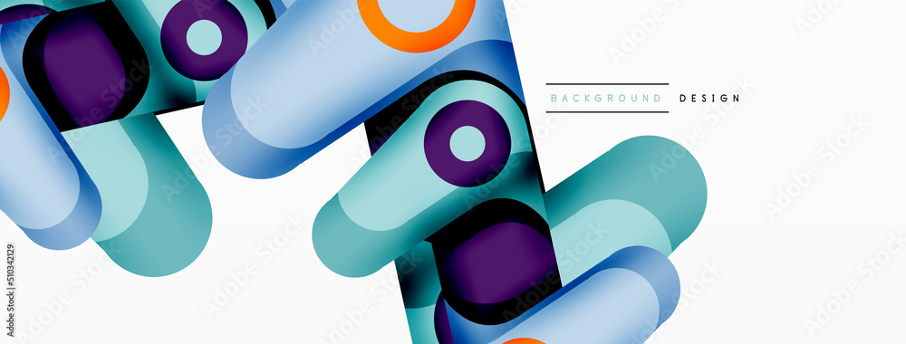 Abstract geometric shapes background. Color shapes composition for wallpaper, banner, background or landing