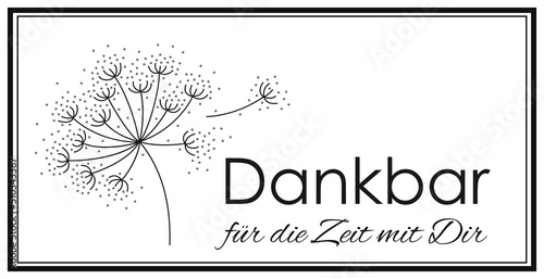 Dankbar für die Zeit mit Dir, Trauerkarte