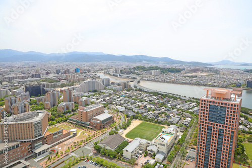 福岡タワーから見た福岡市街地