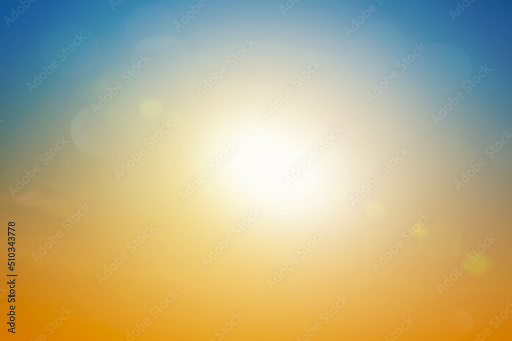Abstract blurred sunlight beach colorful blurred bokeh background with retro effect autumn sunset sky have blue bright, white, and color orange calm. Abstract blurred sunlight beach colorful blurred bokeh background with retro effect autumn sunset sky have blue bright, white, and color orange calm.