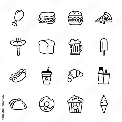 food icon set ,vector eps10
