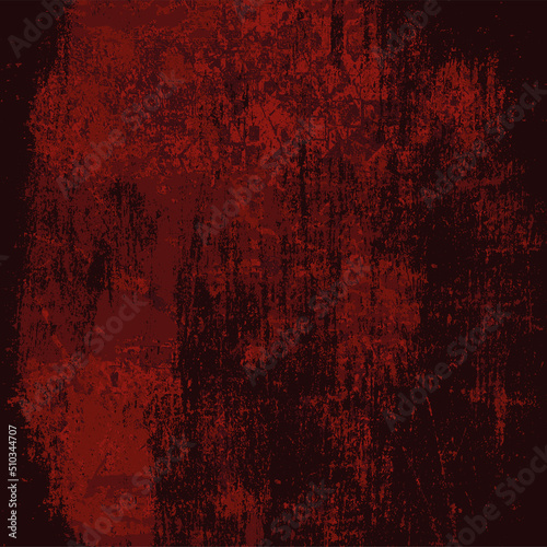 Grunge background is red. Abstract scratched texture. Vector graffiti