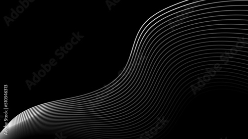 Abstract lines lighting effect on dark background.