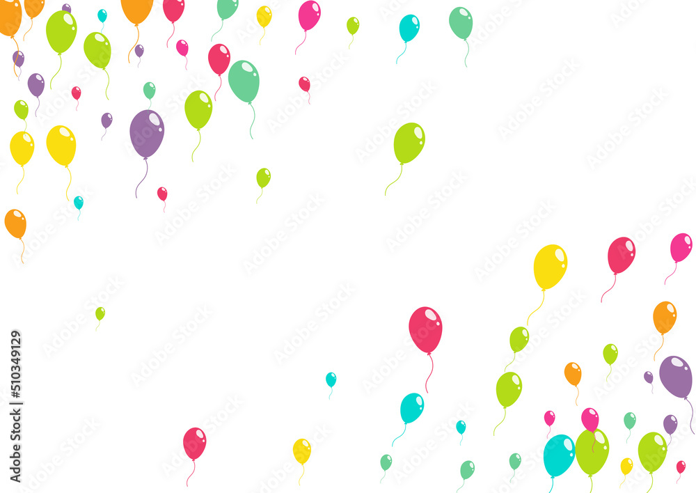 Cute Celebrate Baloon Vector  White Background.