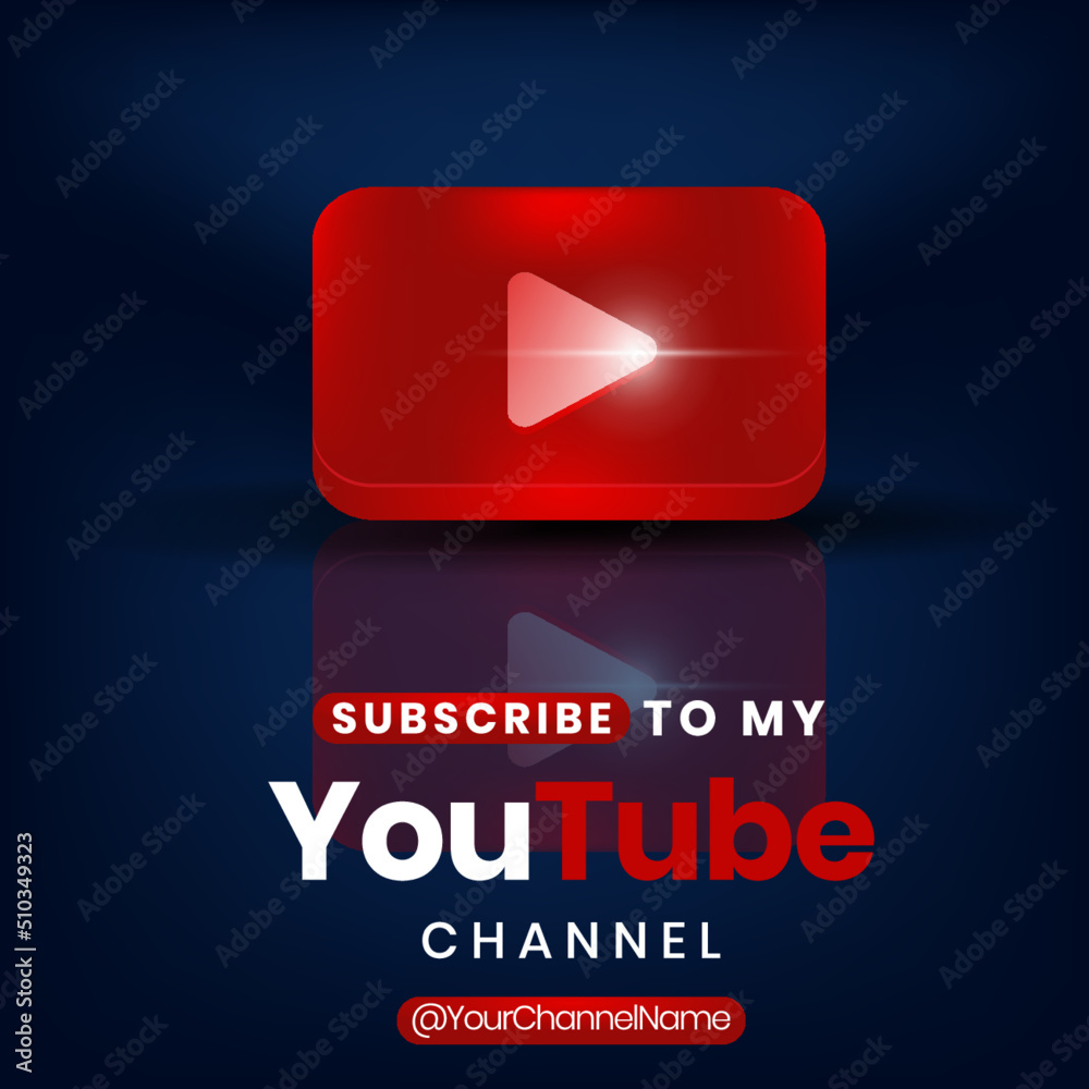Subscribe Button for YouTube channel template | PosterMyWall