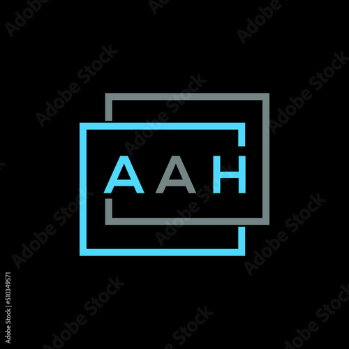 AAH letter logo creative design. AAH unique design.
