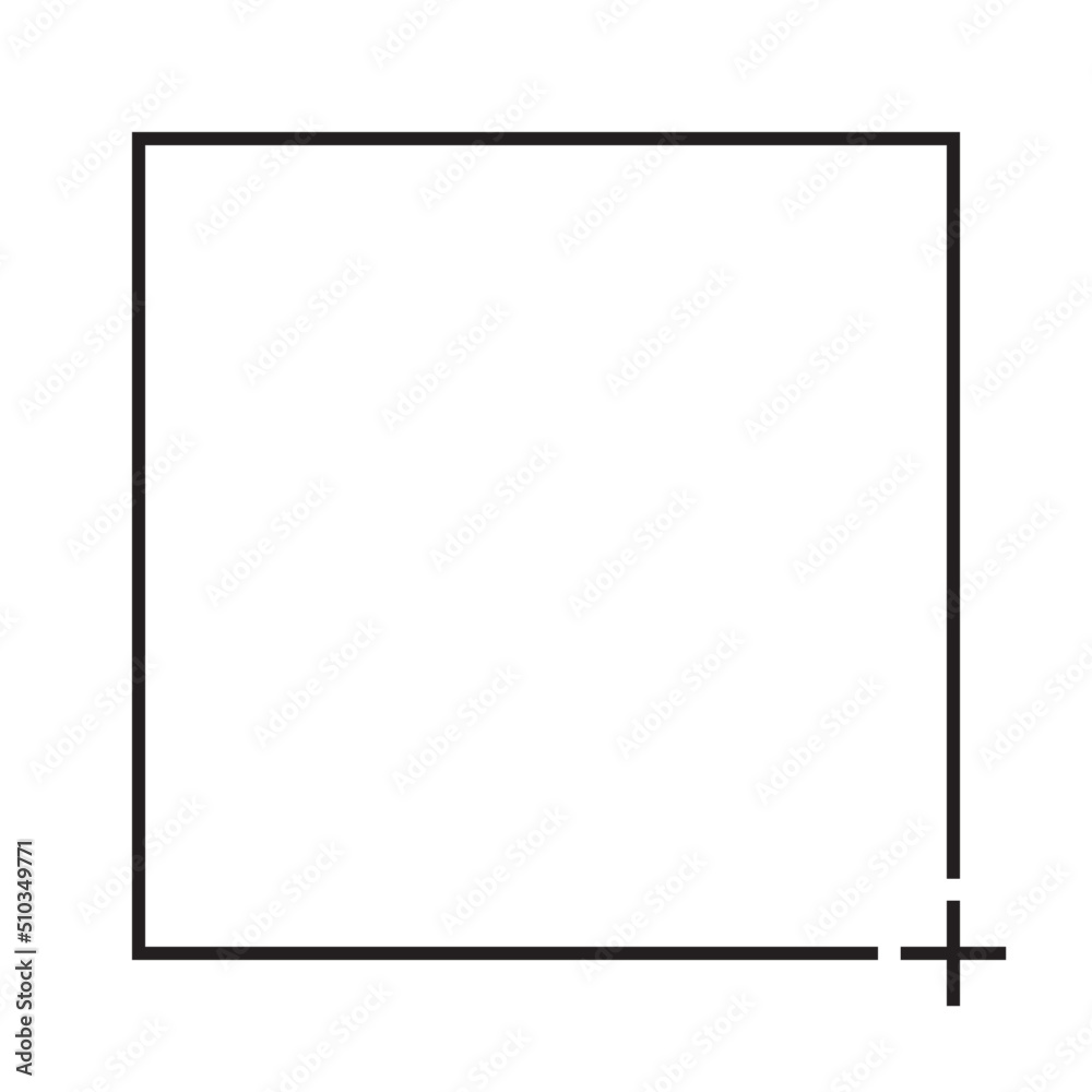 Editable frame border plus for presentation or panel outline Editable frame border plus for presentation or panel outline