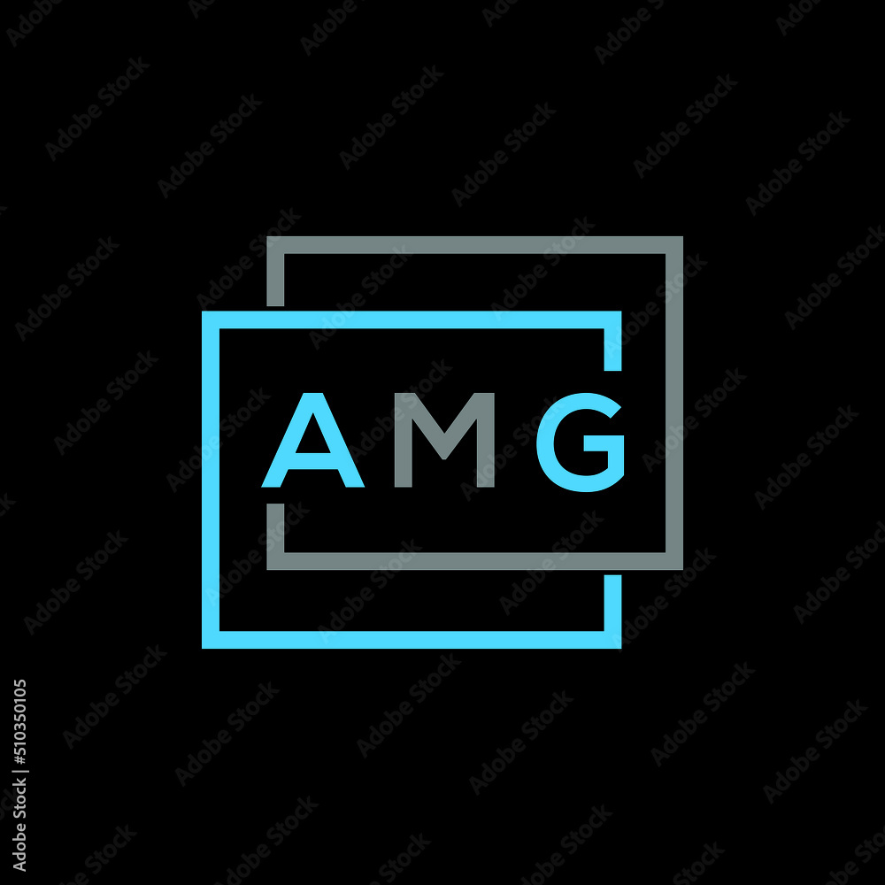 AMG letter logo design on white background. AMG creative initials ...