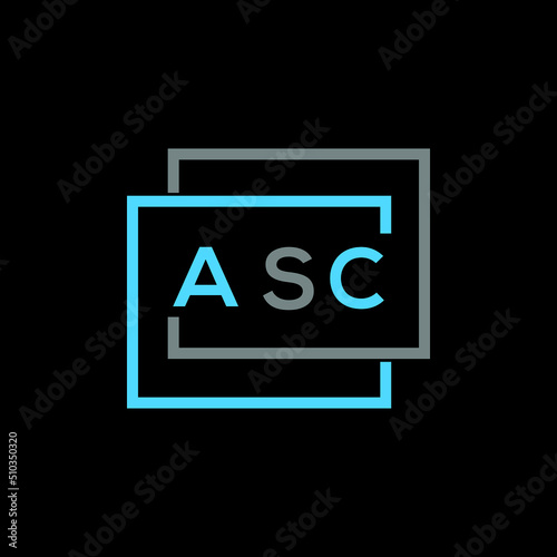 ASC letter logo creative design. ASC unique design. 