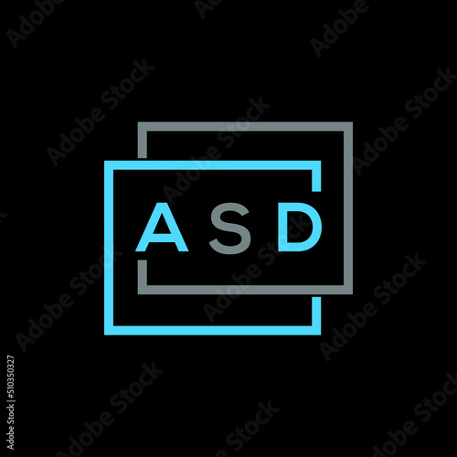 ASD letter logo creative design. ASD unique design. 